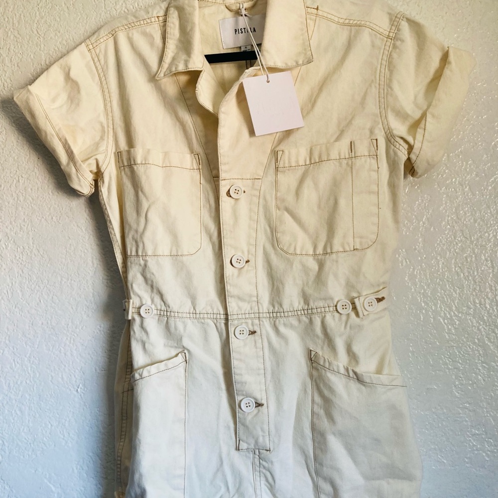 Pistola Denim Parker Field Suit Romper - Picture 3 of 6